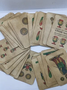 Mazzo di carte giocate A. Viassone Torino 1953 - Foto 1 di 3