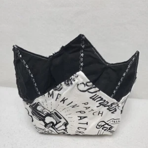 Acogedor tazón de sopa para microondas calabazas reversibles 100 % algodón negro blanco almohadilla caliente - Imagen 1 de 12