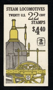 SCOTT 2362-66 BOOK 163 BC38 1987 22 CENT STEAM LOCOMOTIVES ISSUE MNH OG VF! - Picture 1 of 2
