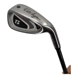 Walter Hagan T3 Stainless 8 Iron RH Golf Club 37.5" Graphite Shaft Original Grip - Picture 1 of 7