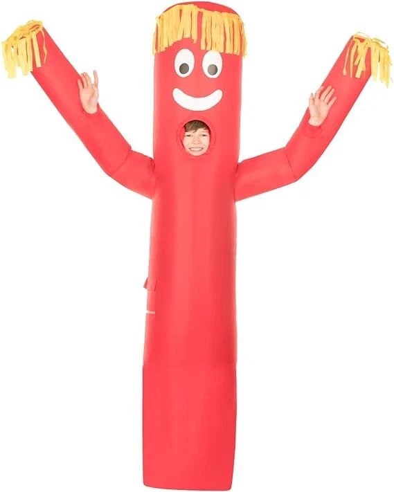 Morph Giant Inflatable Red Wacky Wavy Arm Guy Halloween Costume for Kids