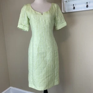 Louis Feraud French Vintage Silk Blend Short Sleeve Dress US 4 Classic Green - Bild 1 von 12