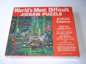 NEW ~Worlds Most Difficult 529pc Double Sided Puzzle "JUNGLE" Buffalo Games - Picture 1 of 3