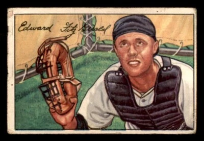 1952 Bowman Baseball #180 Eddie FitzGerald PR *h2 - Image 1 of 2