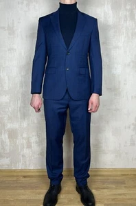 Hugo Boss T-Jarrod/Lone Regular Fit Wool Plaid Loro Piana Suit IT 50 / US 40R - Picture 1 of 18