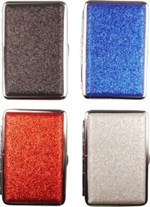 COOL 14 Kingsize Zigarettenetui Glitter / Metall / Gummiband / 2seitig /4 Farben - Picture 1 of 5