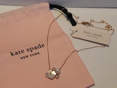 Collar Kate Spade Precious Pansy Tono Dorado Blanco Multi Perla Cristal Nuevo con Etiquetas Foto 1 de 4