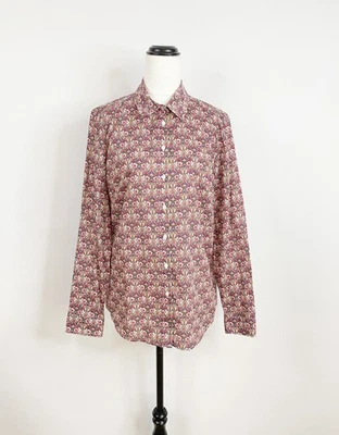 SPORTSCRAFT Liberty Fabrics button shirt top sz 12 / butterfly floral - image 1 of 4