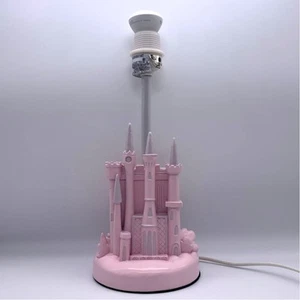 Disney Princess Cinderella's Castle Vintage *RARE* Pink/White Little Girl's Lamp - Picture 1 of 7