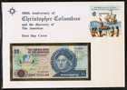 Bahamas 1992 Christopher Columbus $1 Bank Note Cover