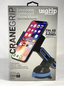 Uogrip Crane Grip Extendable Dashboard Phone Mount Fits Phones 3" to 5.5" NEW - Zdjęcie 1 z 5
