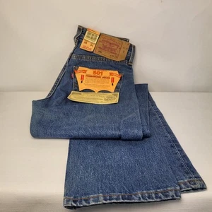 Vintage 1993 Levi's 501 Jeans W28" x L34" PRESHRUNK Button Fly Original Blue UK - Picture 1 of 20