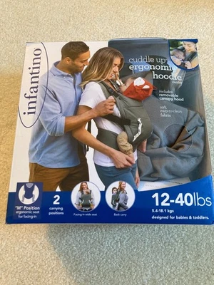 Portabebés Infantino Cuddle-up Ergonómico con Capucha, 2 Posiciones, 12-40lb Foto 1 de 4