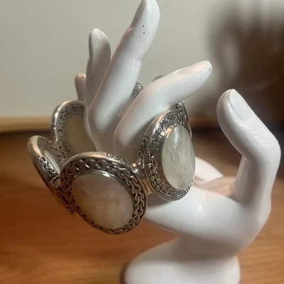 PULSERA Bali Sarda de plata de ley con perlas blancas cultivadas joyería nueva en caja Foto 1 de 4