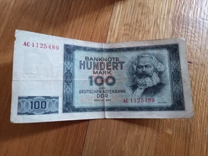 DDR 100 Mark 1964 Papiergeld Geldschein Banknoten echt gelaufen - Bild 1 von 8