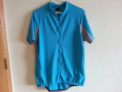 Nike Sphere Dry turquoise & gray short sleeve zip up bike shirt - womens XL  - Image 1 of 4