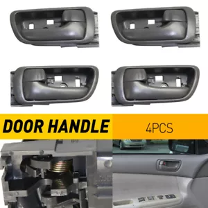 Door 2002-2006 Handle Toyota Fit Front Rear & Inner Gray Plastic 4pcs - Picture 1 of 10