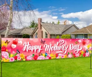 Happy Mother's Day Banner Mother’s Day Yard Sign BannerMothers Day Decoration... - Picture 1 of 6