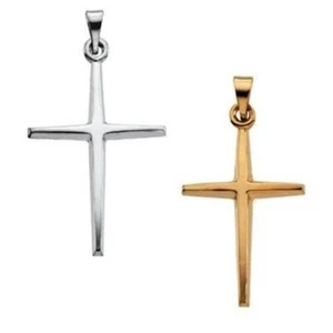 Colgante Cruz 28mm X 15mm en Platino, Oro 14K o Plata - Imagen 1 de 1