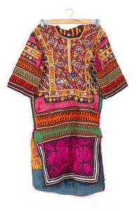 vintage dresses & costumes Beautiful heavily embroidered dress from india short - Picture 1 of 4