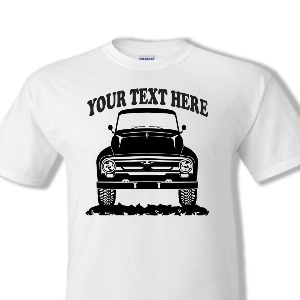 FORD F100 Truck - 1956 -  Off Road - Personalized Cotton T-shirt - #TOR046 Foto 1 de 1