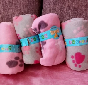 New pet blanket mixed colors grey and pink set of 4 - Picture 1 of 2