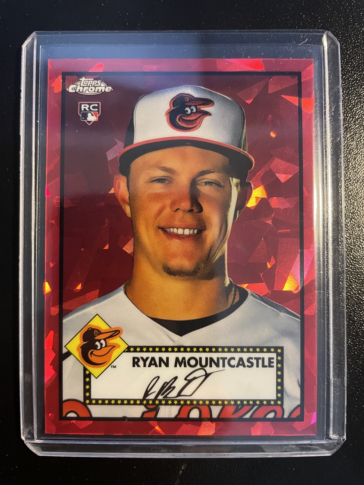 2021 Topps Chrome Ryan Mountcastle Platinum Anniversary Red Atomic #/100