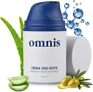 Omnis Uomo Crema Viso, Idratante Con Retinolo, Acido Ialuronico, Effetto Rinfres - Foto 1 di 12