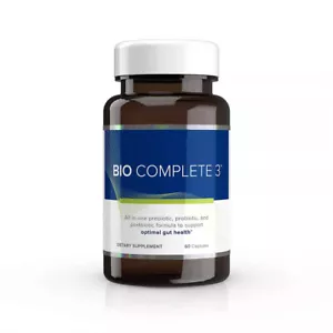Bio Complete 3 Capsules Prebiotic Probiotic Postbiotic Supplement 60 Caps - Picture 1 of 5