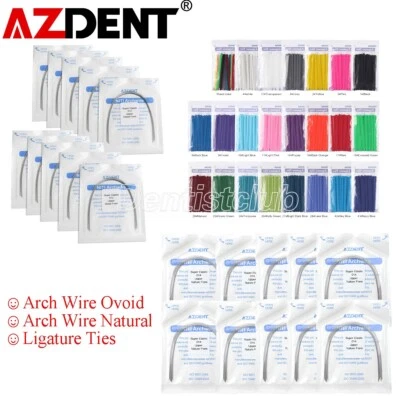 AZDENT Dental Orthodontic Ligature Ties Elastic Rubber Bands /Round Arch wires - Image 1 of 4
