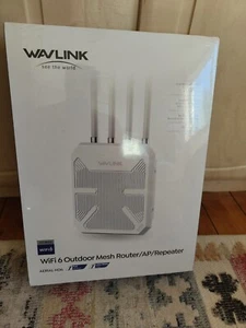 AX1800 WiFi 6 Long Range Extender Outdoor Dual Band WiFi Repeater Weatherproof - Picture 1 of 5