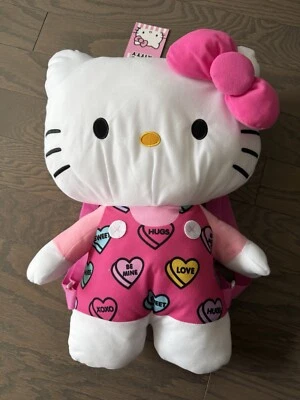 Sanrio Hello Kitty 18 Inches Plush Backpack With Hearts Valentines - Изображение 1 из 4