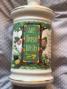 Vintage 1975 Old Fitzgerald Distillery, Inc. Porcelain Decanter An Irish Wish 9" - Picture 1 of 11