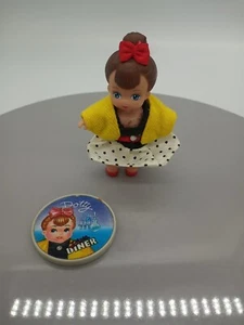 Tyco Dixie Diner's 3.5" Brown Hair/Blue Eye Doll Polka Dot Dress Dotty Stand - Picture 1 of 9
