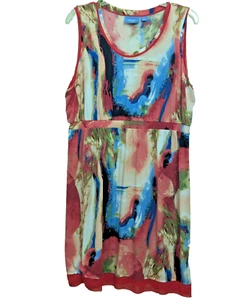 Vestido múltiple para mujer Simply Vera Wang abstracto sin mangas cuello redondo talla XL - Imagen 1 de 12