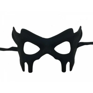 Herren Superheld Kostüm Halloween venezianische Maskerade Maske - schwarz - Bild 1 von 1
