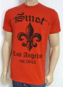 Smet Spade by Christian Audigier grafisches Herren-T-Shirt rot schmale Passform neu mit Etikett - Bild 1 von 4
