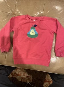 HANNA ANDERSSON RED SWEATSHIRT LONG SLEEVE Pear 100 SWEATSHIRT Cotton - Picture 1 of 6