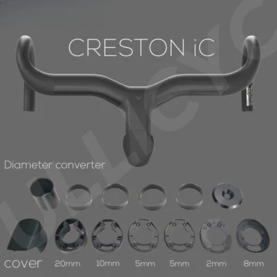 Manillar de carbono integrado Aero para bicicleta de carretera 31,8 mm con convertidor de 28,6 mm Foto 1 de 4