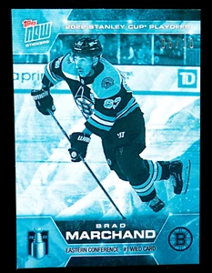 Brad Marchand  2021/22 Topps Now NHL Playoffs Sticker Blue 6/10 Bruins -Panthers - Picture 1 of 3
