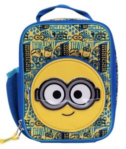 MINIONS RISE of GRU Kids BPA-Free Insulated Lunch Tote Box w/ Bottle Pocket NWT