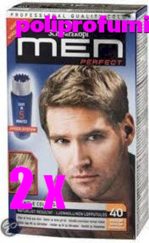 2 x MEN PERFECT IN GEL N. 40 BIONDO SCHWARZKOPF