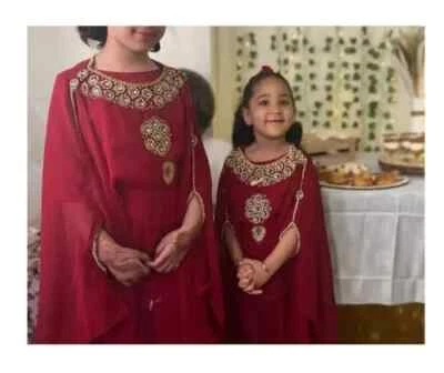 Vestido ROJO Caftán Niños Niñas Marroquí Elegante Kimono Ramadán Eid Maxi Vestido Largo Foto 1 de 3