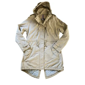 FILA White Line Khaki/Tan Trench Coat Jacket w/ Packable Hood Size XL Thinsulate - Picture 1 of 10