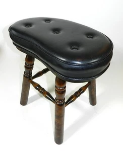 Vintage Mid Century Wood Ottoman Stool  - Picture 1 of 8