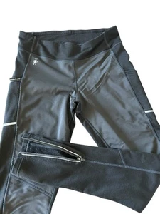 Smartwool Pantalon Femme Petit Noir MERINO SPORT Polaire Coupe Vent Randonnée Ski Zip - Photo 1/12
