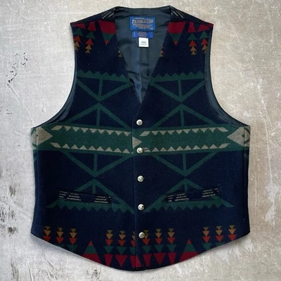 Vintage Pendleton High Grade Western Wear Wool Vest Aztec Southwestern Size 42 - Image 1 of 4