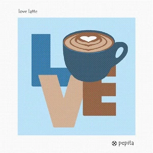 Love Latte Needlepoint Canvas - Picture 1 of 2