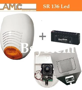 SIRENA AUTOALIMENTATA ESTERNO UNIVERSALE SR136 AMC INCLUSA BATTERIA pred. AN... - Foto 1 di 2