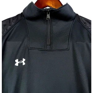 Under Armour Herren Schwarz 1/2 Zip Pullover Jacke LG Loose Fit Athletic - Bild 1 von 8